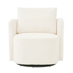 Fauteuil rond pivotant 360° en chenille avec design incurvé ergonomique et capacité de 200 kg