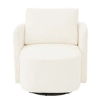 Fauteuil rond pivotant 360° en chenille avec design incurvé ergonomique et capacité de 200 kg