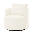 Fauteuil rond pivotant 360° en chenille avec design incurvé ergonomique et capacité de 200 kg