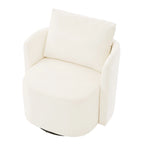 Fauteuil rond pivotant 360° en chenille avec design incurvé ergonomique et capacité de 200 kg