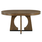 Ensemble de salle à manger rustique et fonctionnel 5 pièces, comprenant 1 table extensible avec rallonge de 40 cm et 4 chaises rembourrées