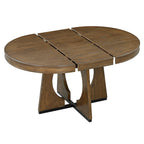 Ensemble de salle à manger rustique et fonctionnel 5 pièces, comprenant 1 table extensible avec rallonge de 40 cm et 4 chaises rembourrées