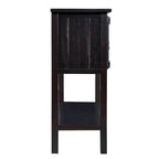 Solid Wood Sideboard Console Table with 2 Drawers and Cabinets and Bottom Shelf, Storage Dining Buffet Server Cabinet