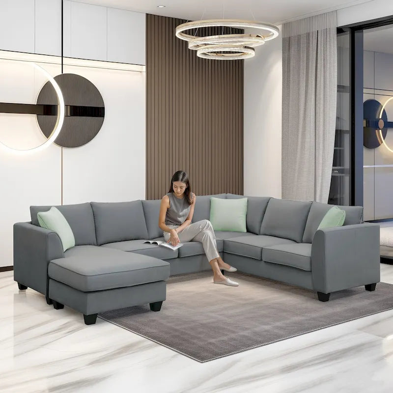 Sectional Sofa Couches Living Room Sets,7 Seats Modular Sectional Sofa
