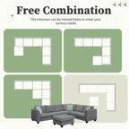 Sectional Sofa Couches Living Room Sets,7 Seats Modular Sectional Sofa