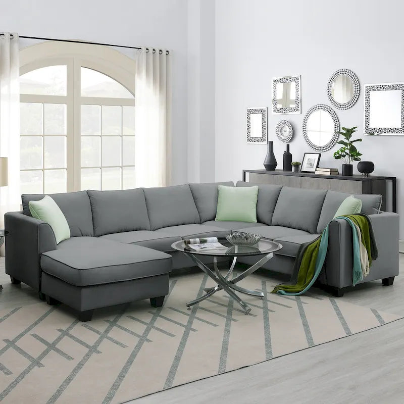 Sectional Sofa Couches Living Room Sets,7 Seats Modular Sectional Sofa