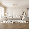 Canapé d'angle modulaire en chenille, canapé et 2 fauteuils rembourrés