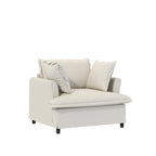Canapé d'angle modulaire en chenille, canapé et 2 fauteuils rembourrés