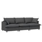 Canapé d'angle modulaire en chenille, canapé et 2 fauteuils rembourrés