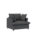 Canapé d'angle modulaire en chenille, canapé et 2 fauteuils rembourrés