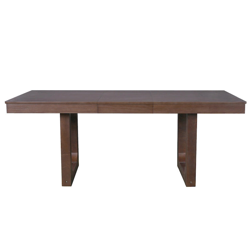 5 Piece Extendable Dining Table Set, Farmhouse Extendable Table with 18 Move Leaf