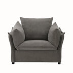 Fauteuil de salon surdimensionné en chenille