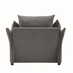 Fauteuil de salon surdimensionné en chenille