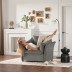 Fauteuil de salon surdimensionné en chenille