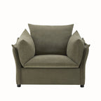 Fauteuil de salon surdimensionné en chenille