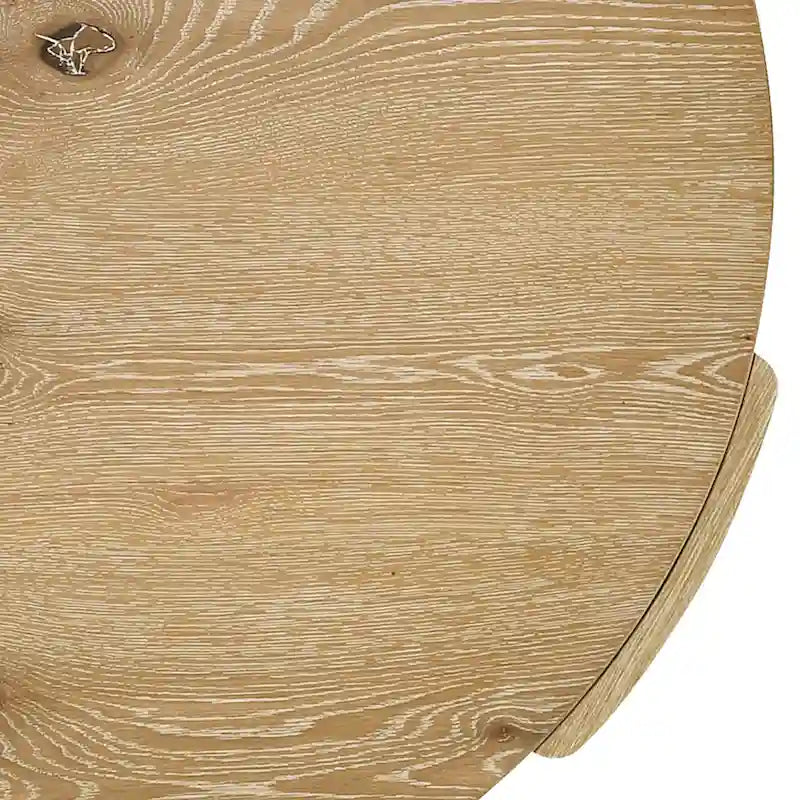 Furniture of America Minst Modern Oak Wood Round Coffee Table