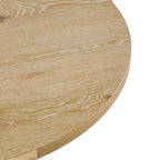 Furniture of America Minst Modern Oak Wood Round Coffee Table