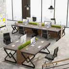 63-inch Executive Desk with Metal Frame, Modern Office Computer Desk for Home Office