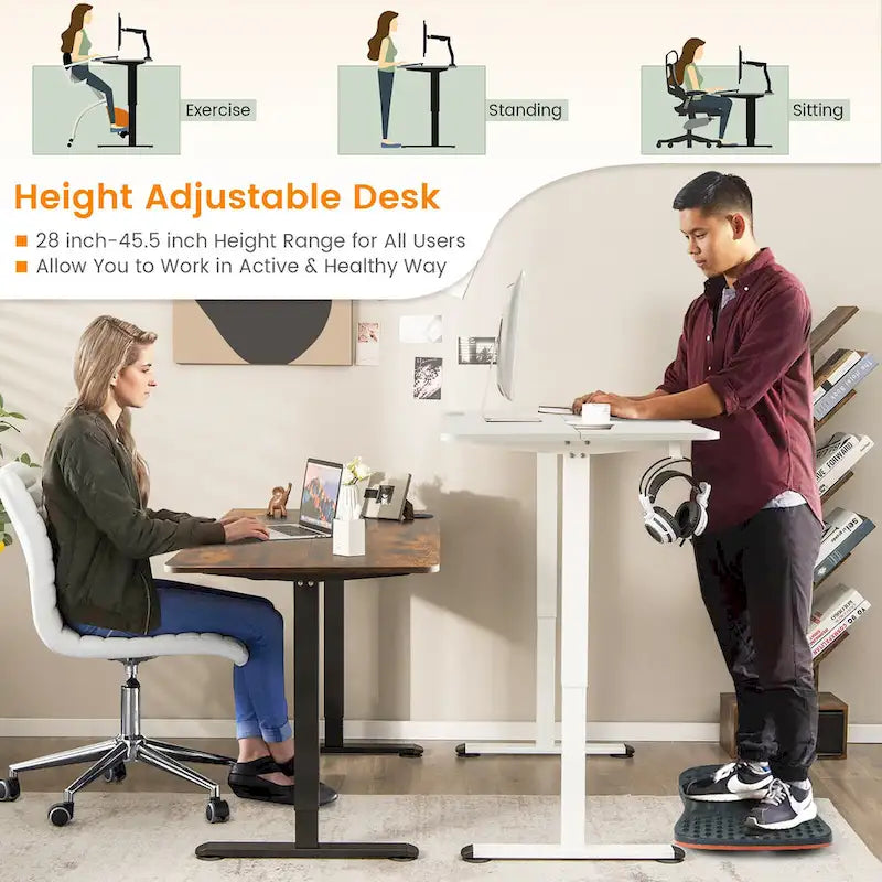 Gymax Electric Standing Desk Adjustable Stand up Computer Desk