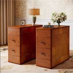 Table d'appoint vintage avec 2 tiroirs, table de chevet