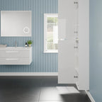 Eviva Olivia 14 in-W x 70 in-H Glossy White Freestanding Linen Cabinet