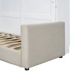 Lit escamotable convertible queen size avec canapé - Design 2-en-1 compact avec rangement intégré, mécanisme à double piston