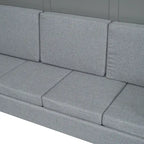 Lit escamotable convertible queen size avec canapé - Design 2-en-1 compact avec rangement intégré, mécanisme à double piston