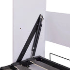 Full Size Versatile Murphy Bed with Floor-Level Storage and Shelves