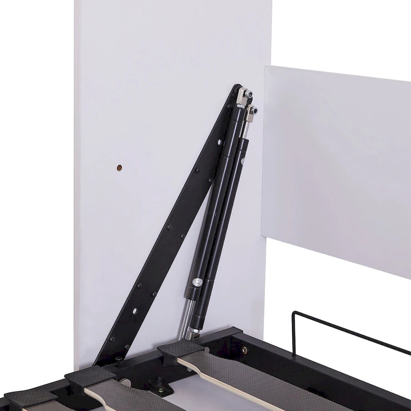 Full Size Versatile Murphy Bed with Floor-Level Storage and Shelves