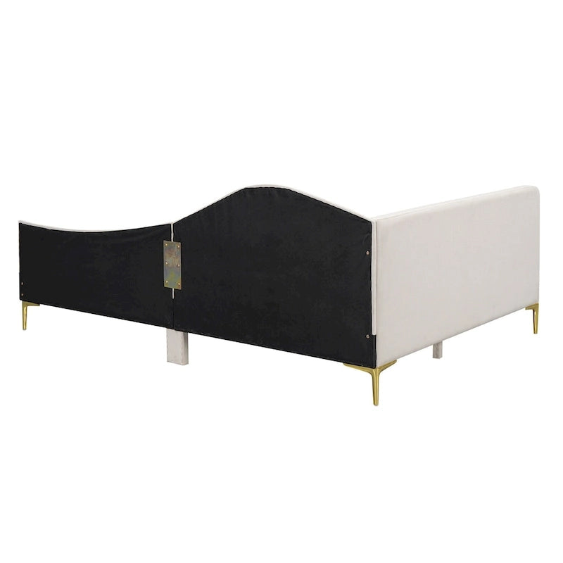 Lit de repos rembourré moderne avec accoudoir et têtière