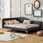 Lit de repos rembourré moderne avec accoudoir et têtière