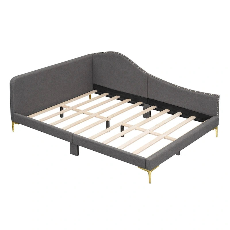 Lit de repos rembourré moderne avec accoudoir et têtière