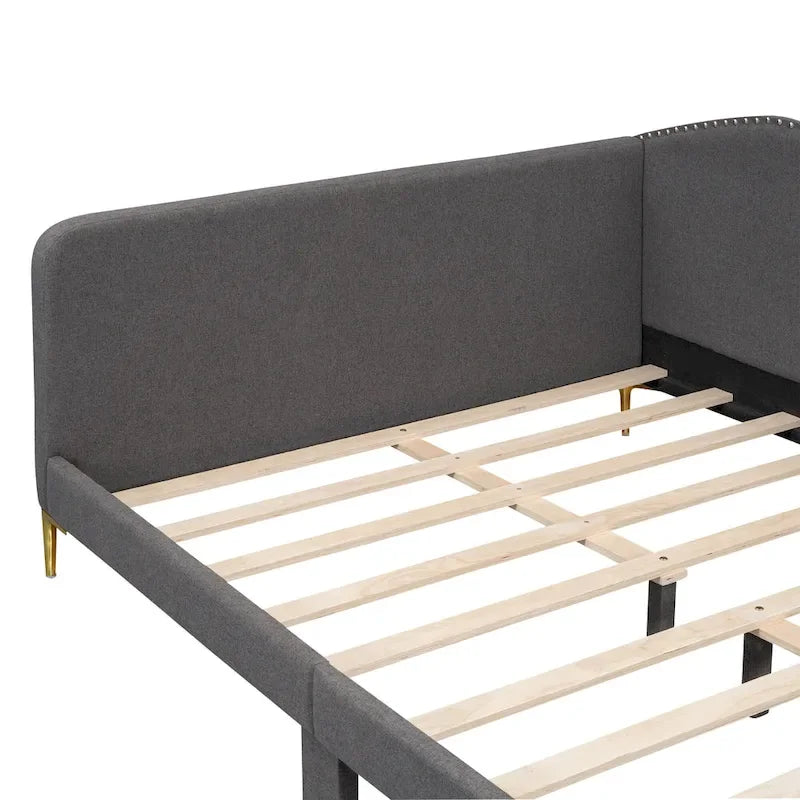 Lit de repos rembourré moderne avec accoudoir et têtière