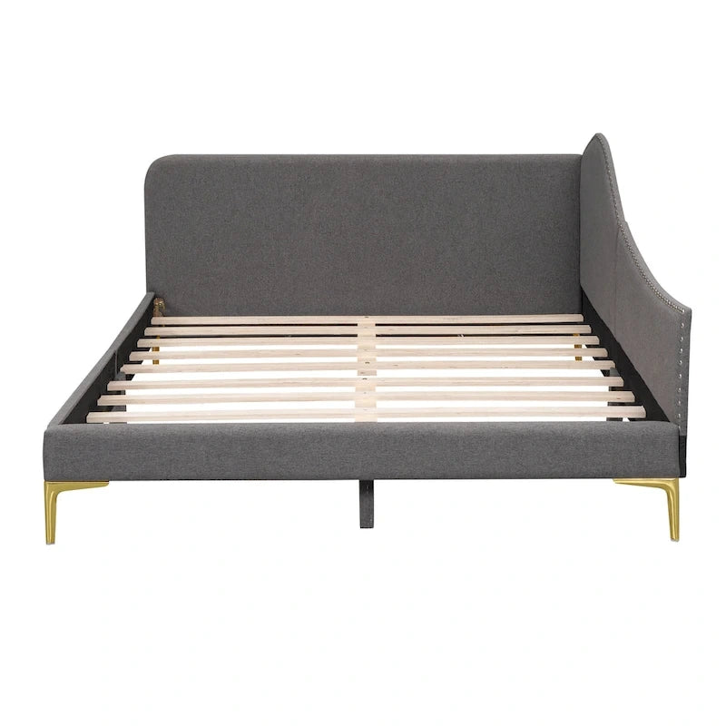 Lit de repos rembourré moderne avec accoudoir et têtière