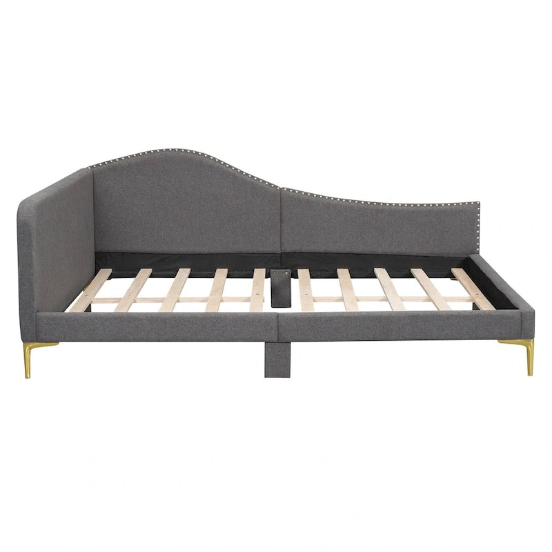 Lit de repos rembourré moderne avec accoudoir et têtière