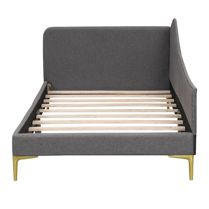 Lit de repos rembourré moderne avec accoudoir et têtière