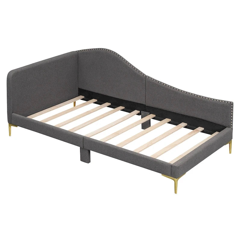 Lit de repos rembourré moderne avec accoudoir et têtière