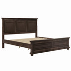 Brown King Size Traditional Pinewood Bed with Wooden Slats Support