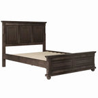 Brown King Size Traditional Pinewood Bed with Wooden Slats Support