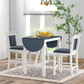 3-Piece Rustic Dining Set with Drop Leaf & 2 Chairs
