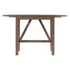 3-Piece Rustic Dining Set with Drop Leaf & 2 Chairs
