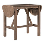 3-Piece Rustic Dining Set with Drop Leaf & 2 Chairs