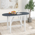 3-Piece Rustic Dining Set with Drop Leaf & 2 Chairs