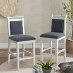 3-Piece Rustic Dining Set with Drop Leaf & 2 Chairs