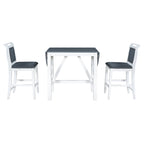 3-Piece Rustic Dining Set with Drop Leaf & 2 Chairs