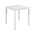 Modern 5-Piece Dining Set with Square Counter Height Table & 4 Upholstered Chairs