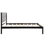 Black Twin Pine Platform Bed Frame with Headboard and Storage - No Box Spring Needed