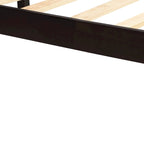 Black Twin Pine Platform Bed Frame with Headboard and Storage - No Box Spring Needed