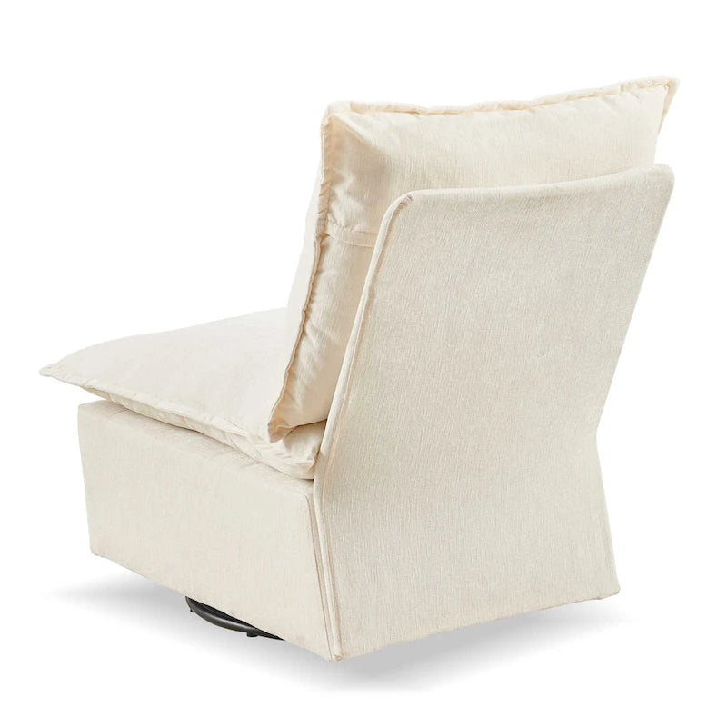 28.74 Chenille Upholstered 360 Swivel Rocking Chair