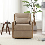 Camel 26.77 Swivel Barrel Chair with Hardwood Frame